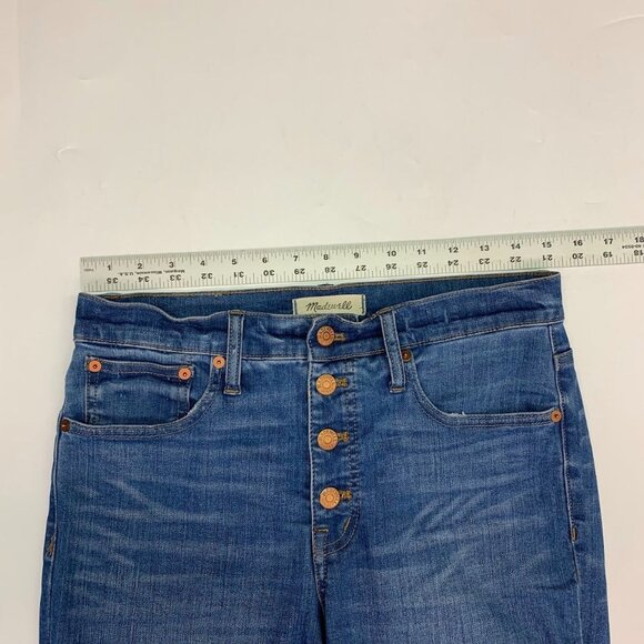 Madewell Women's Cali Demi Boot Step Raw Hem Stretch Denim Jeans Size 28 - Picture 10 of 13